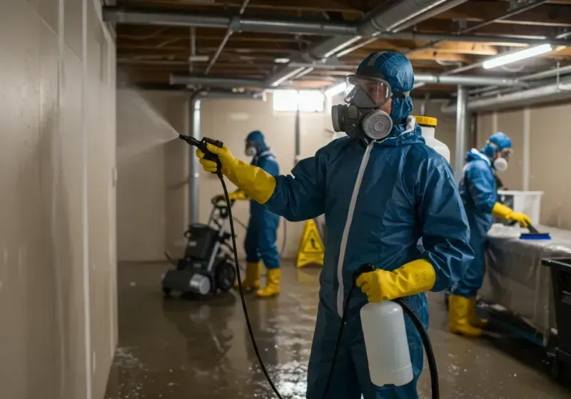 Basement Sanitization and Antimicrobial Treatment process in West Park, FL