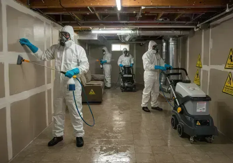 Basement Moisture Removal and Structural Drying process in West Park, FL